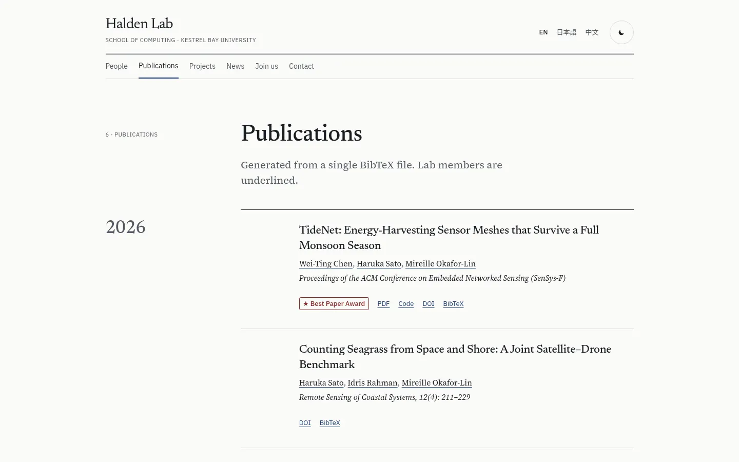 Publications — generated from .bib at build time